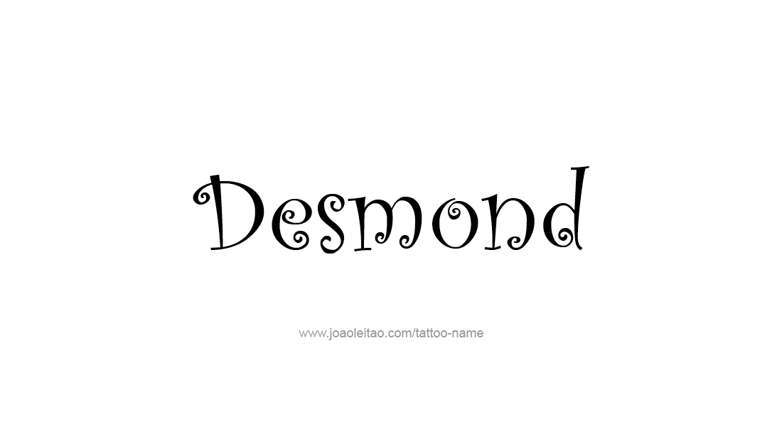 Tattoo Design  Name Desmond   