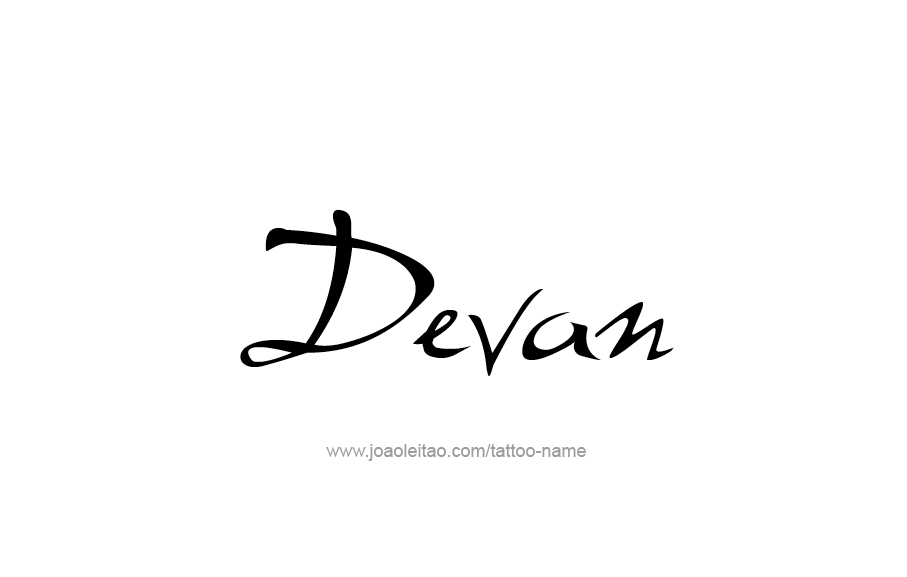 Tattoo Design  Name Devan   