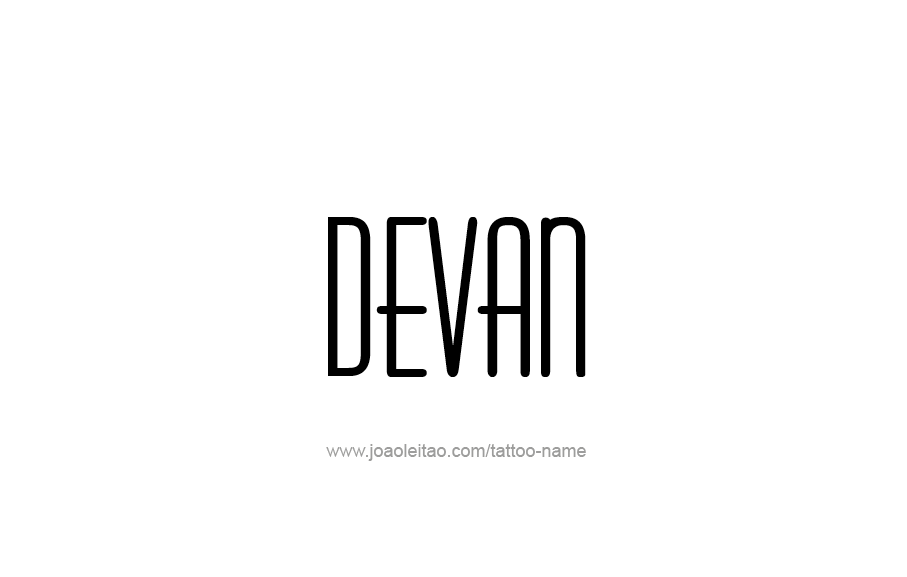 Tattoo Design  Name Devan   