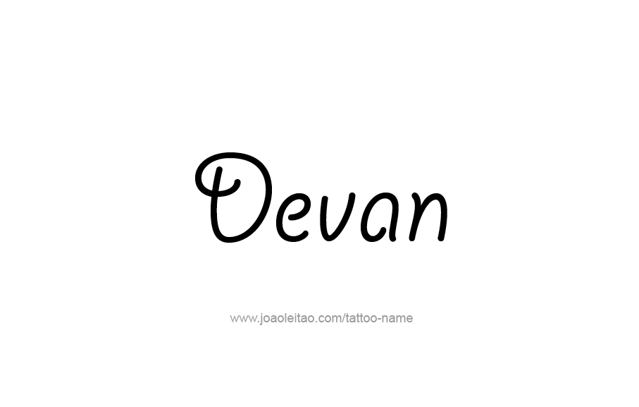 Tattoo Design  Name Devan   