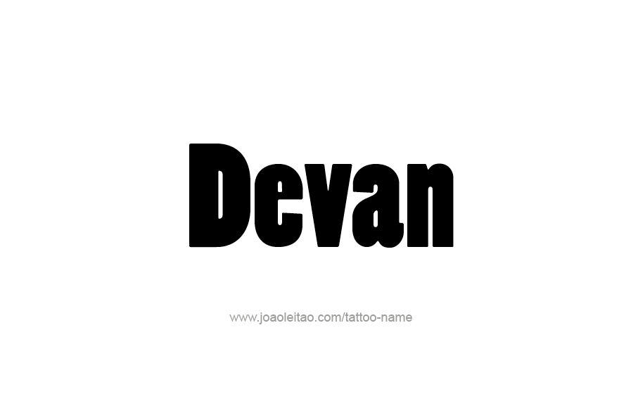 Tattoo Design  Name Devan   