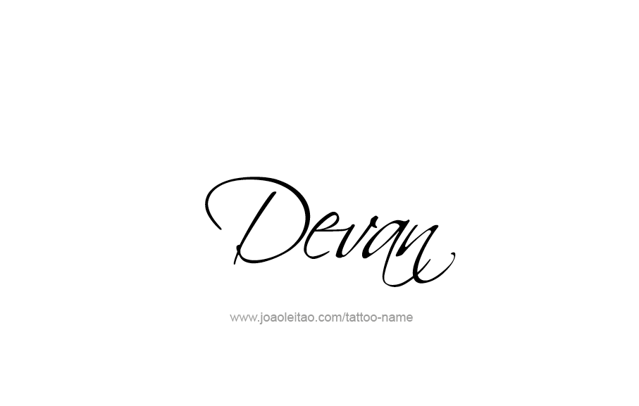 Tattoo Design  Name Devan   