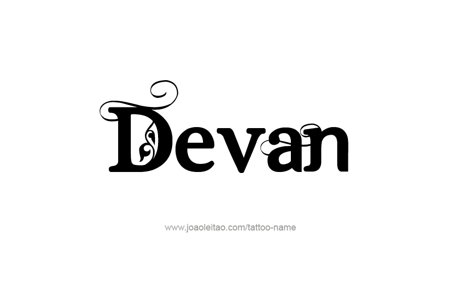 Tattoo Design  Name Devan   