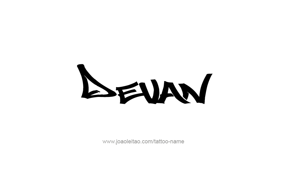 Tattoo Design  Name Devan   