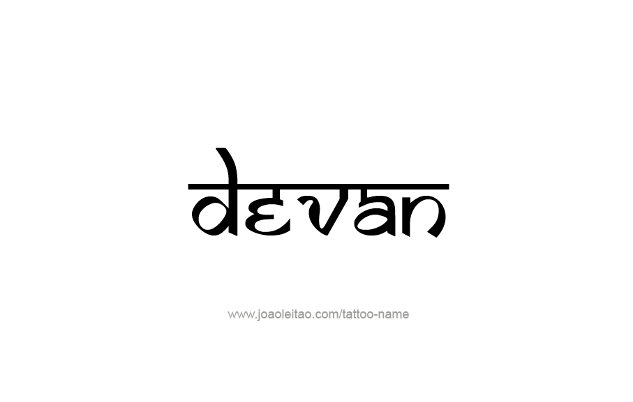 Tattoo Design  Name Devan   