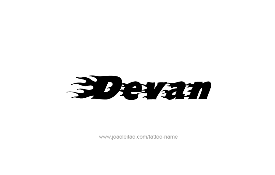 Tattoo Design  Name Devan   