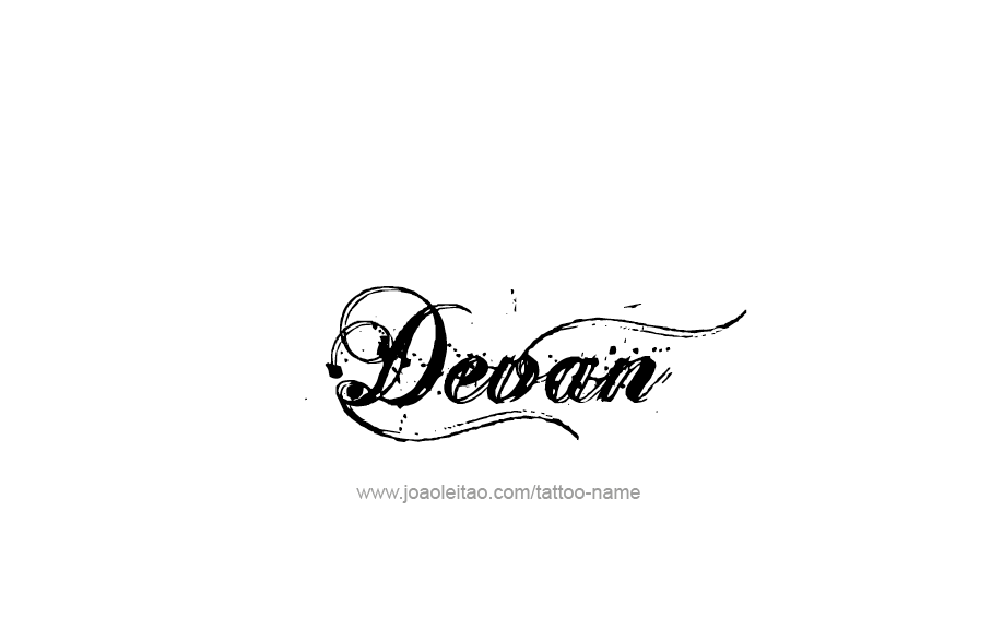 Tattoo Design  Name Devan   