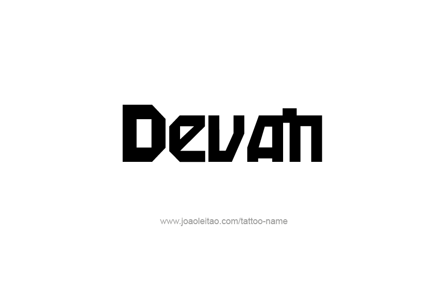 Tattoo Design  Name Devan   