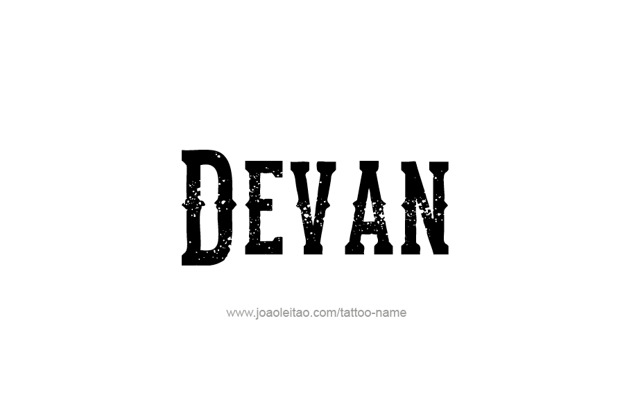 Tattoo Design  Name Devan   