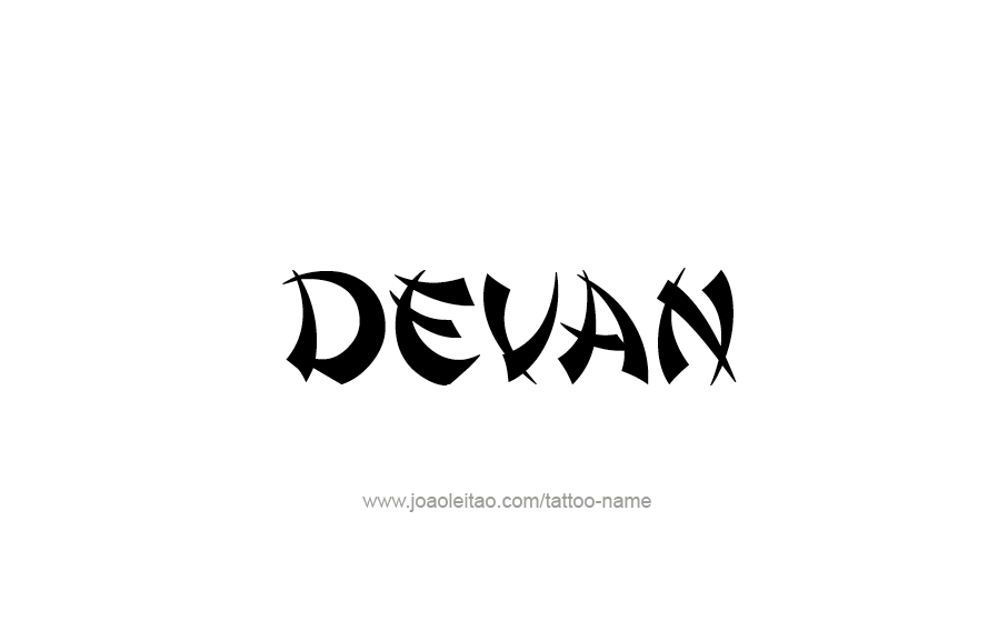 Tattoo Design  Name Devan