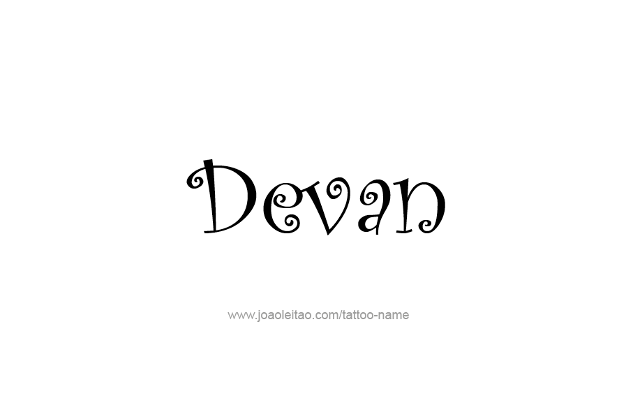 Tattoo Design  Name Devan   