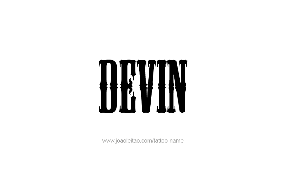 Tattoo Design  Name Devin   