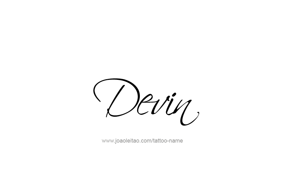 Tattoo Design  Name Devin   