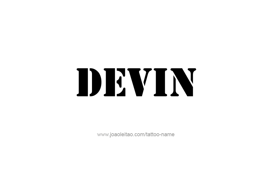 Tattoo Design  Name Devin   