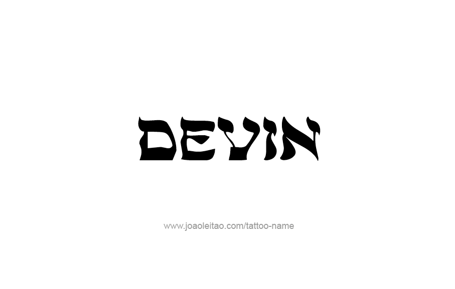 Tattoo Design  Name Devin   