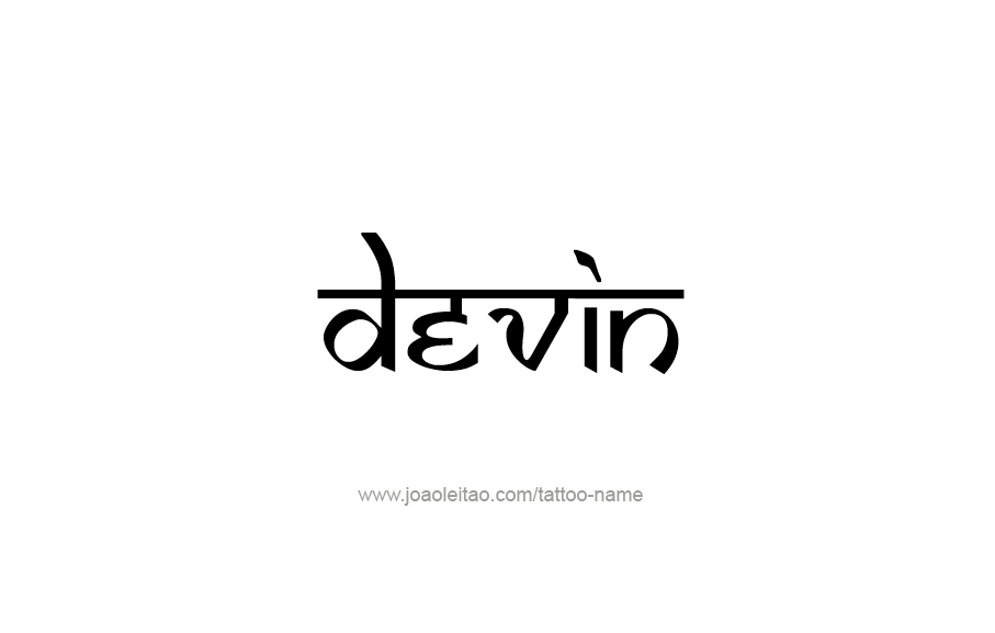 Tattoo Design  Name Devin   