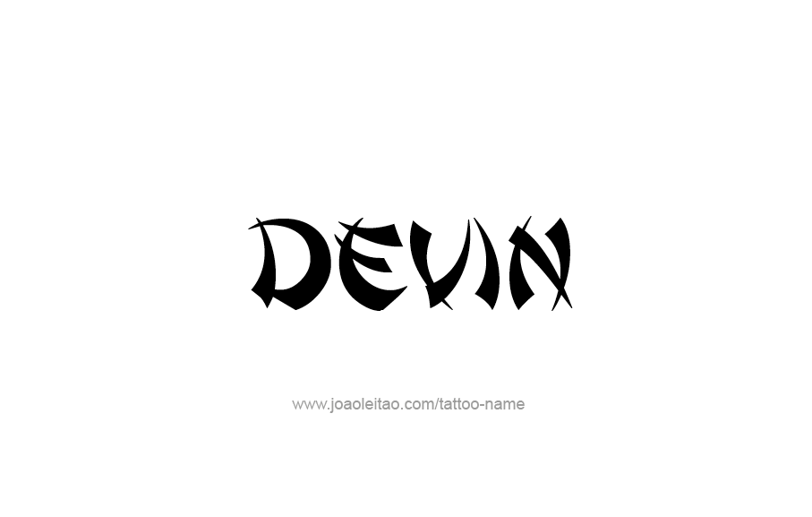 Tattoo Design  Name Devin