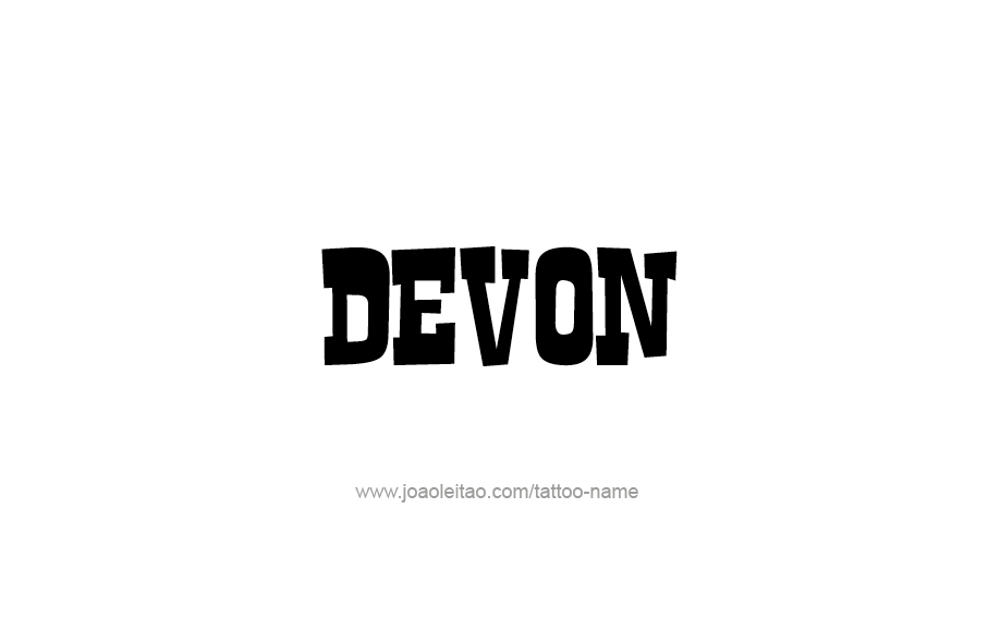 Tattoo Design  Name Devon   