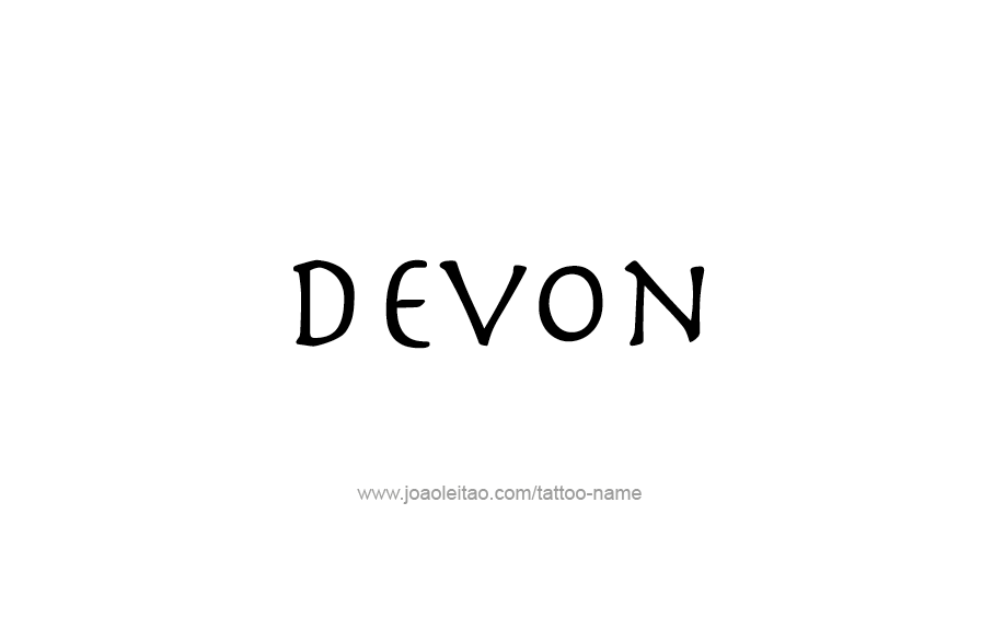 Tattoo Design  Name Devon   