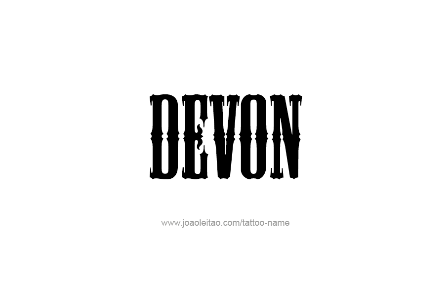 Tattoo Design  Name Devon   