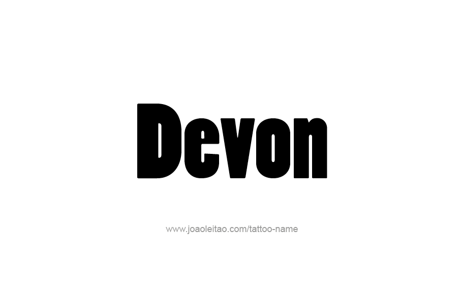 Tattoo Design  Name Devon   