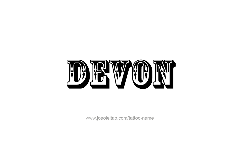 Tattoo Design  Name Devon   