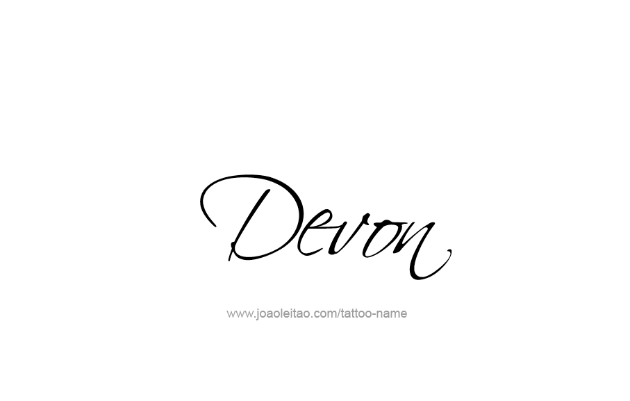 Tattoo Design  Name Devon   