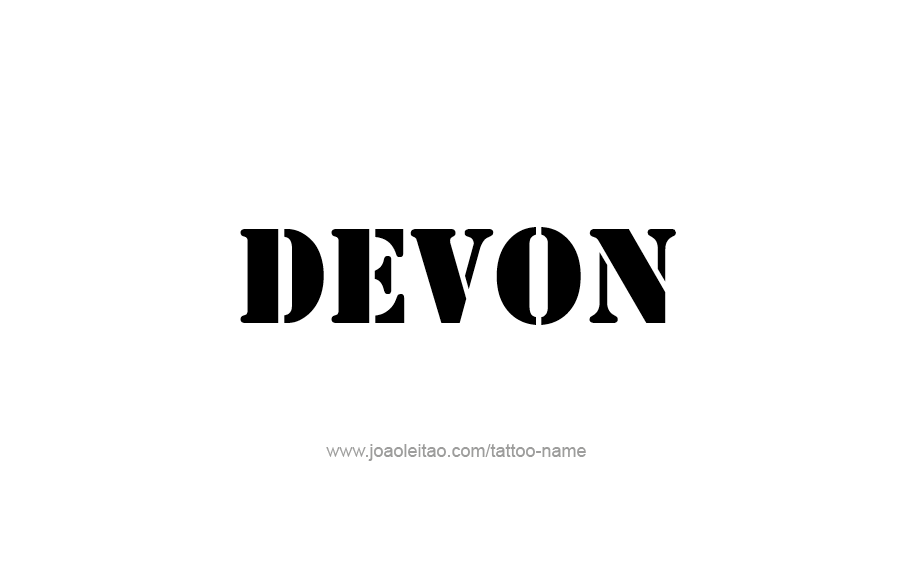 Tattoo Design  Name Devon   