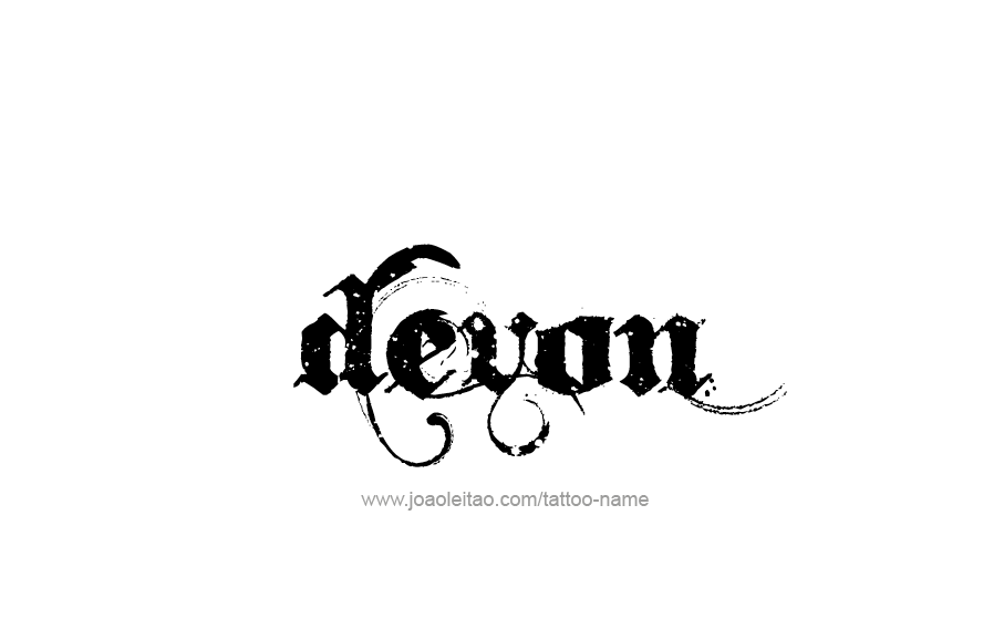 Tattoo Design  Name Devon   