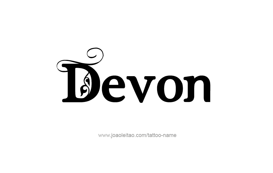 Tattoo Design  Name Devon   