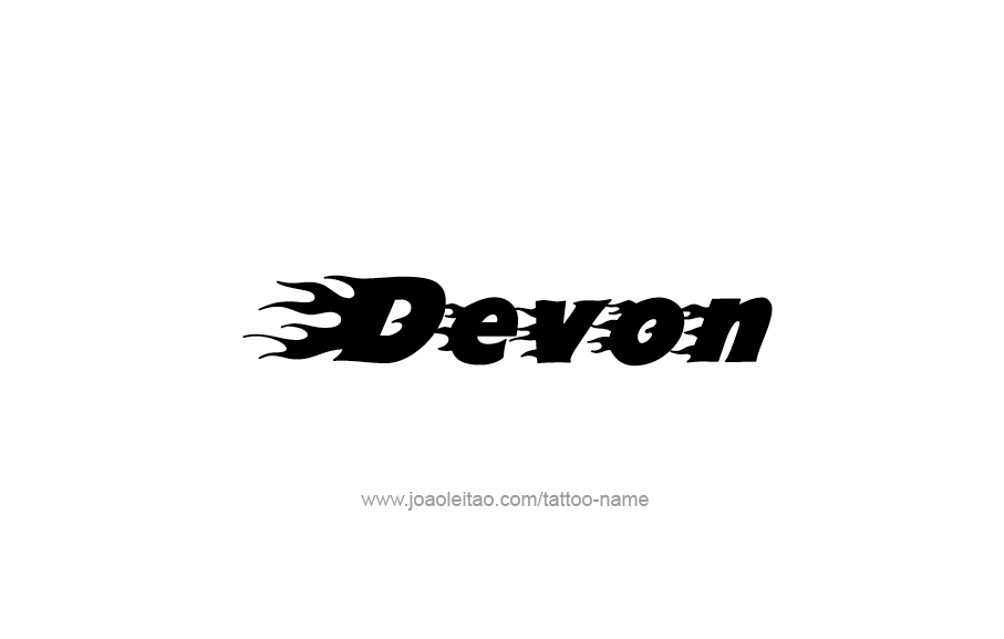 Tattoo Design  Name Devon   