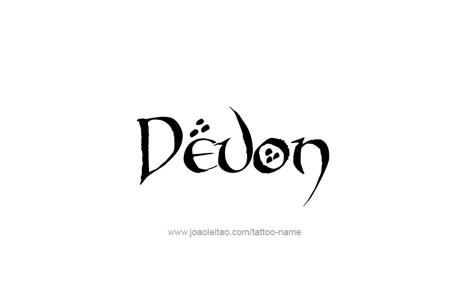 Tattoo Design  Name Devon   