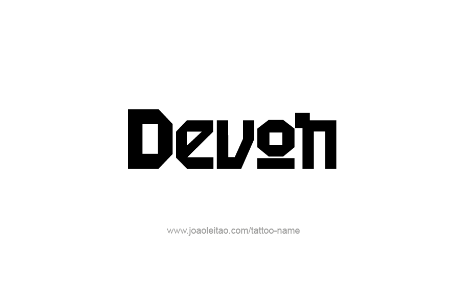 Tattoo Design  Name Devon   