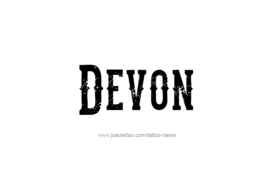 Tattoo Design  Name Devon   