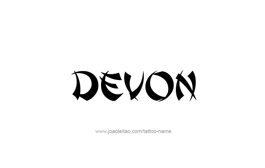Tattoo Design  Name Devon