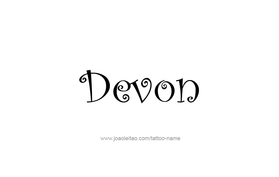 Tattoo Design  Name Devon   