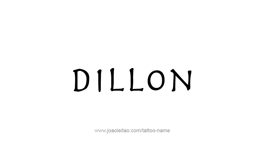 Tattoo Design  Name Dillon   