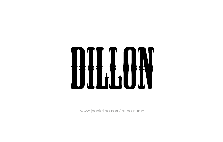 Tattoo Design  Name Dillon   