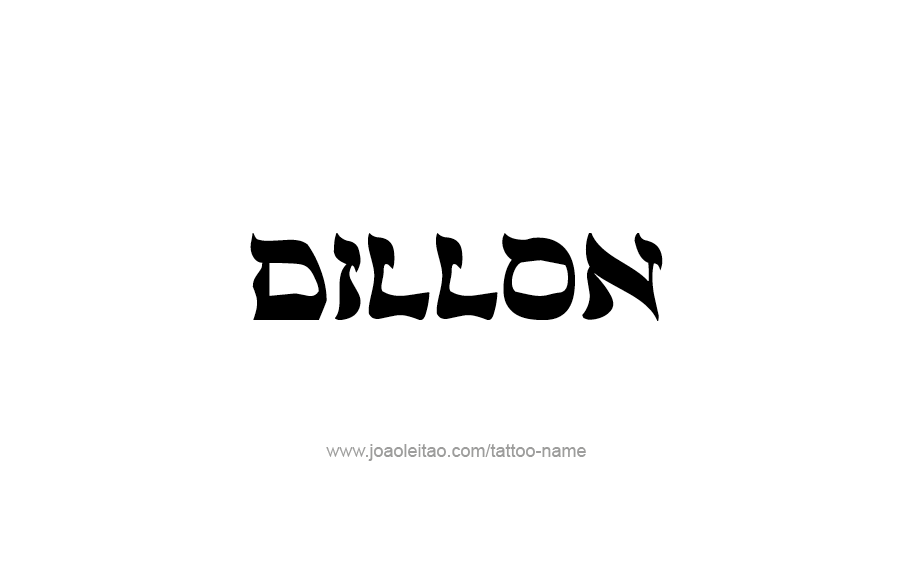 Tattoo Design  Name Dillon   