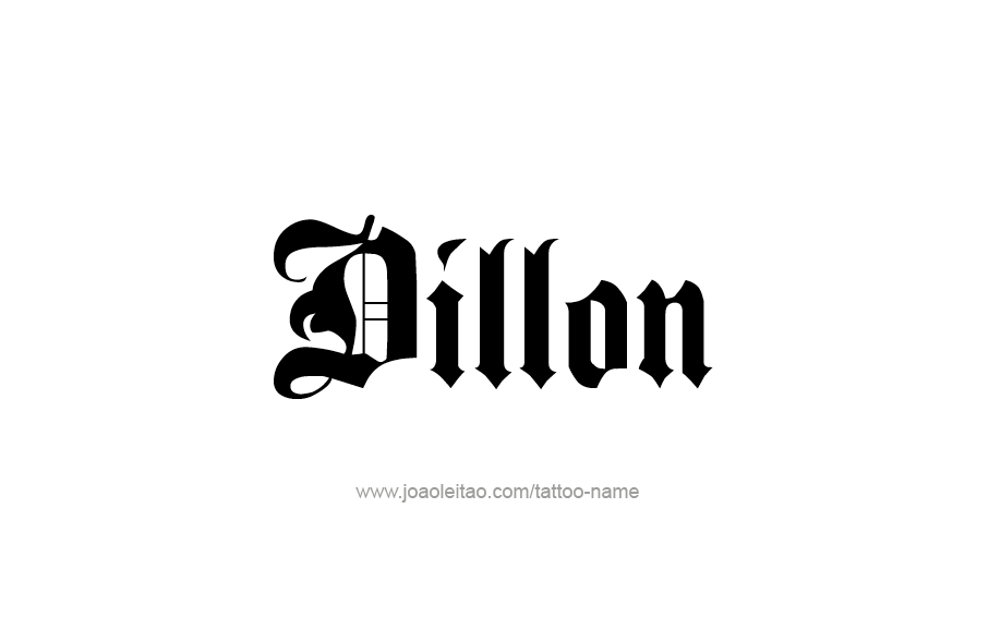 Tattoo Design  Name Dillon   