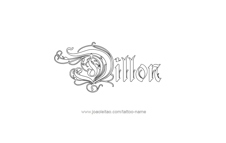 Tattoo Design  Name Dillon   