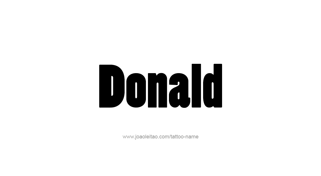 Tattoo Design  Name Donald   