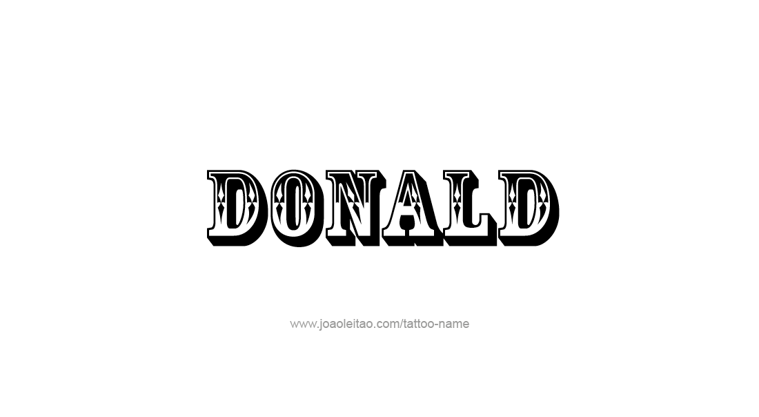 Tattoo Design  Name Donald   