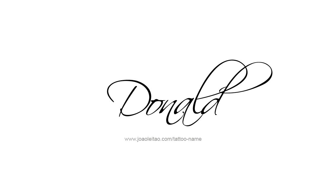 Tattoo Design  Name Donald   