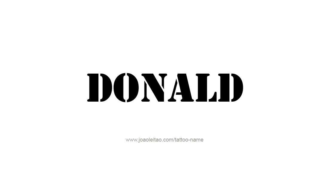 Tattoo Design  Name Donald   