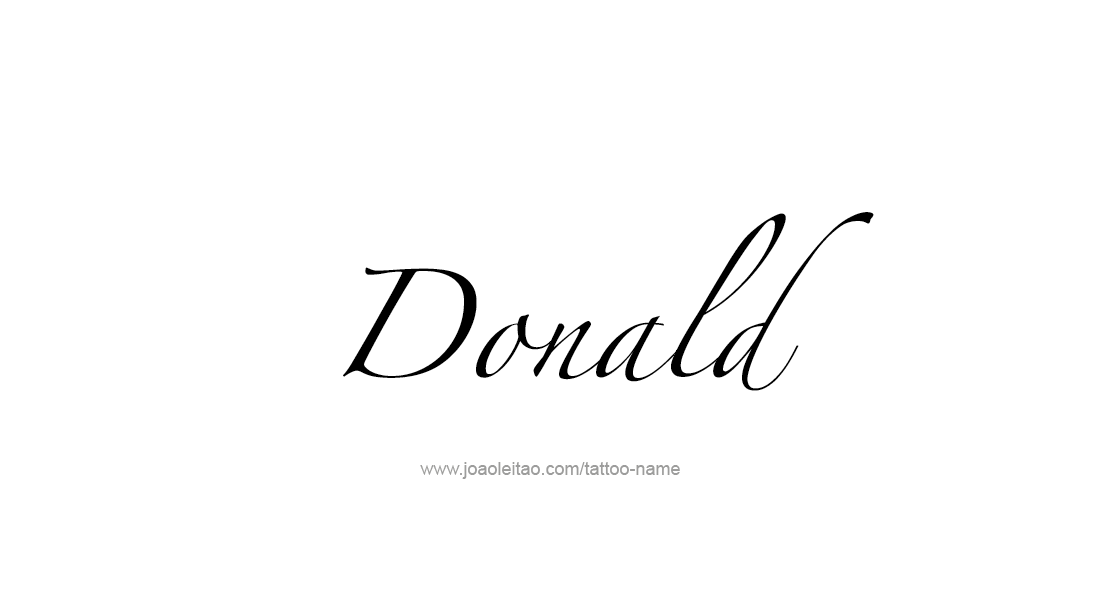 Tattoo Design  Name Donald   