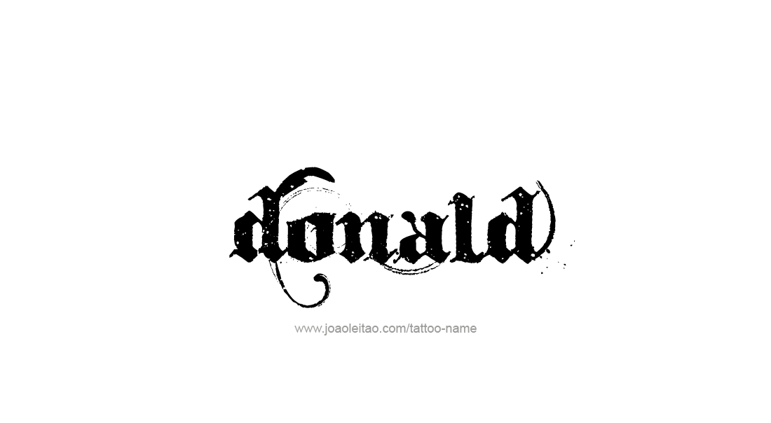 Tattoo Design  Name Donald   