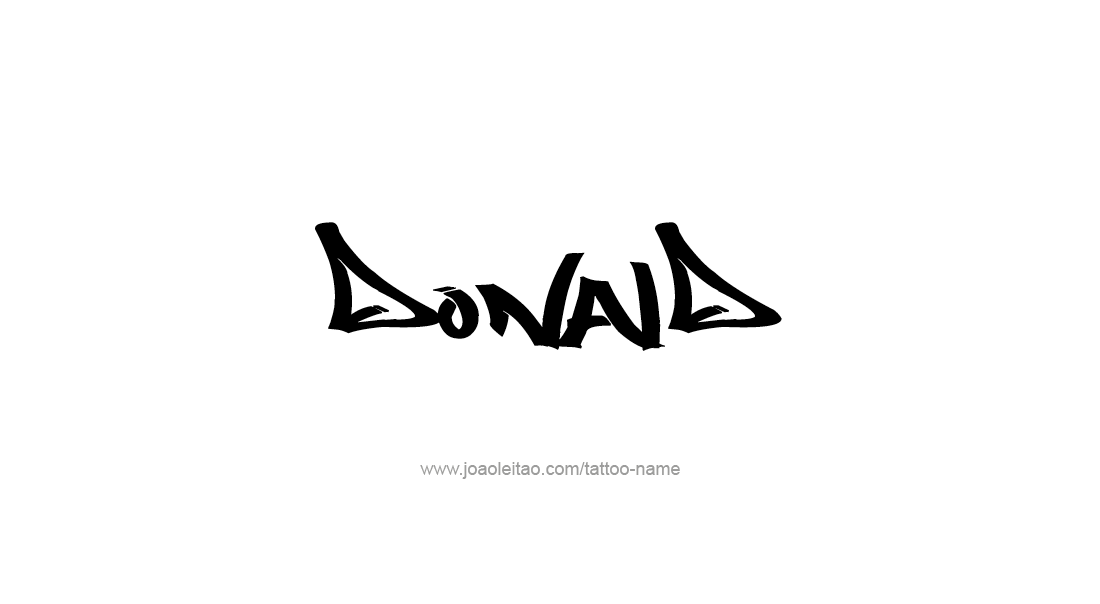 Tattoo Design  Name Donald   