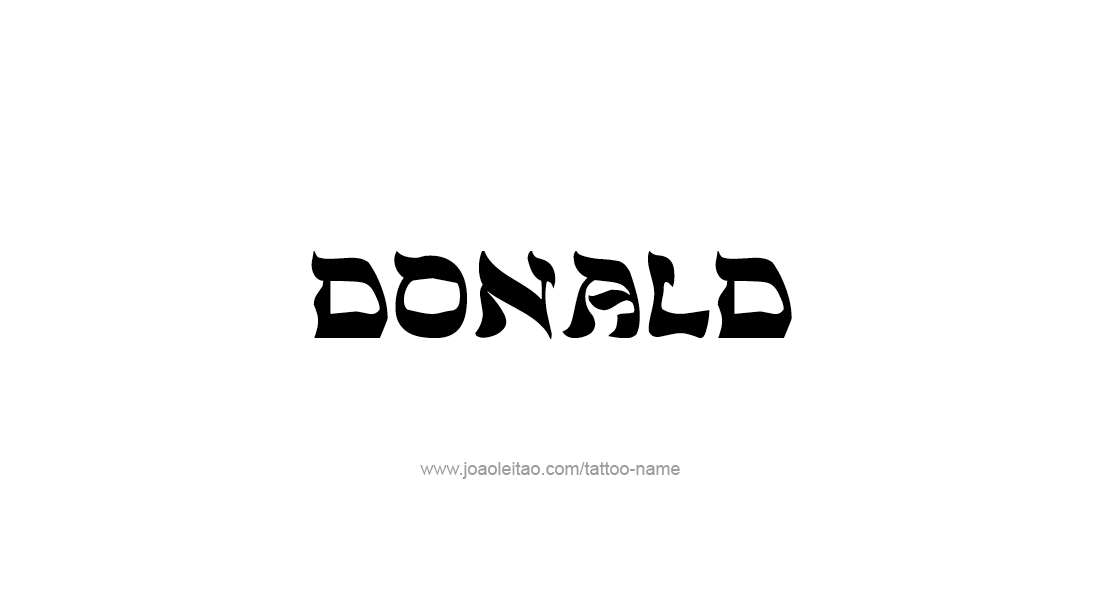 Tattoo Design  Name Donald   