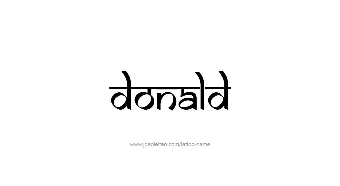 Tattoo Design  Name Donald   
